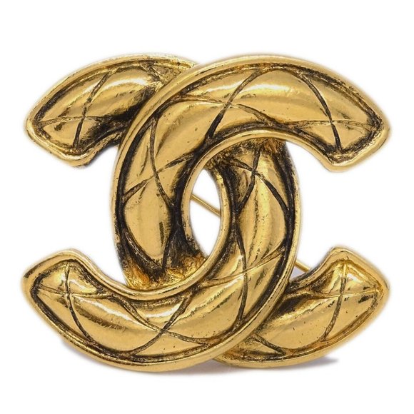 Chanel Gold CC Brooch Pin - Picture 1 of 4